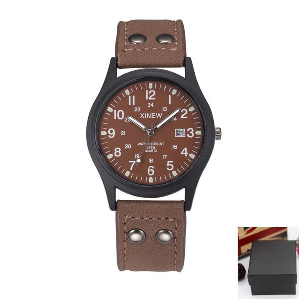 wristwatches big brand watches men's date calendar leather strap sport quartz watch male military wrist montres de marque luxe, Slivery;brown
wristwatches big brand watches men's date calendar leather strap sport quartz watch male military wrist montres de marque luxe, Slivery;brown