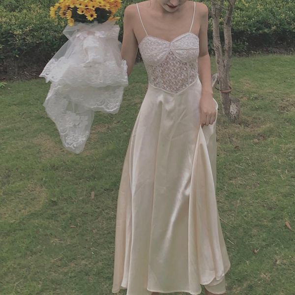 vintage hollow out long lace dress vestidos spaghetti strap high waist summer party dress a line sweet stain lady dress, Black;gray
vintage hollow out long lace dress vestidos spaghetti strap high waist summer party dress a line sweet stain lady dress, Black;gray