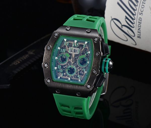 2021 new luxury watches mens six-pin series all dials work quartz watch richad watch stylish rubber strap ghost head table, Slivery;brown
2021 new luxury watches mens six-pin series all dials work quartz watch richad watch stylish rubber strap ghost head table, Slivery;brown