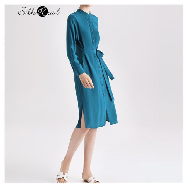 casual dresses silviye temperament stand up collar silk dress with waist closed and thin women's solid color long sleeve shirt a-line, Black;gray
casual dresses silviye temperament stand up collar silk dress with waist closed and thin women's solid color long sleeve shirt a-line, Black;gray