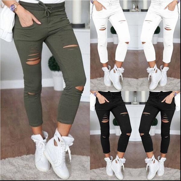 2020 cargo pants women fashion slim high waisted stretchy skinny broken hole pencil pants solid color streetwear trousers womens, Black;white
2020 cargo pants women fashion slim high waisted stretchy skinny broken hole pencil pants solid color streetwear trousers womens, Black;white
