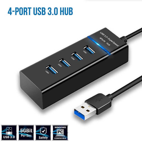 Image of 4 Ports 2.0 3.0 USB HUB Splitter High Speed Multi Splitter USB Adapter Expander Cable For Desktop PC Laptop Adapter USB HUB