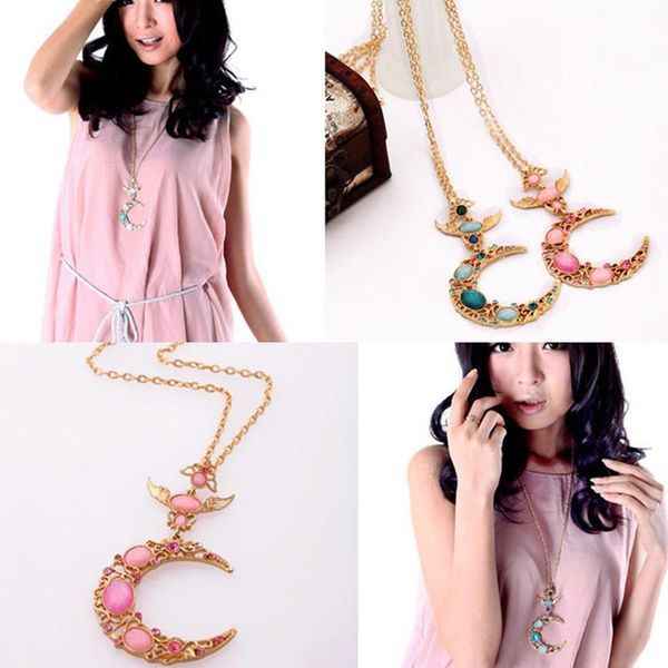 pendant necklaces clearance sale necklace for women fashion pink blue color link chain ladies elegant statement jewelry, Silver
pendant necklaces clearance sale necklace for women fashion pink blue color link chain ladies elegant statement jewelry, Silver