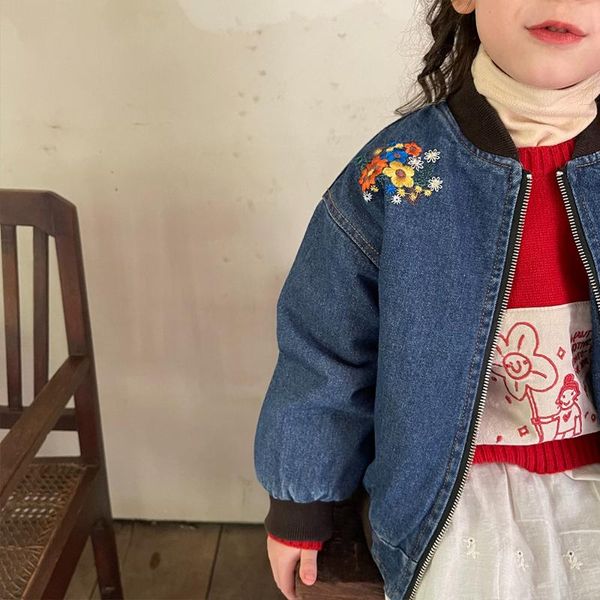jackets girls denim jacket baby winter clothes children long sleeve flowers hand-embroidered outwear kids casual zippered, Blue;gray
jackets girls denim jacket baby winter clothes children long sleeve flowers hand-embroidered outwear kids casual zippered, Blue;gray