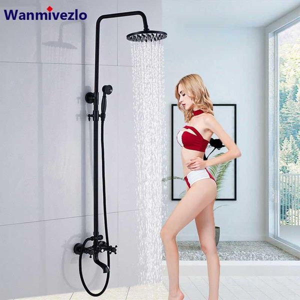 black bronze shower faucet set bathroom rainfall shower mixer faucet dual handle brass wall mount mixer tap handshower
black bronze shower faucet set bathroom rainfall shower mixer faucet dual handle brass wall mount mixer tap handshower