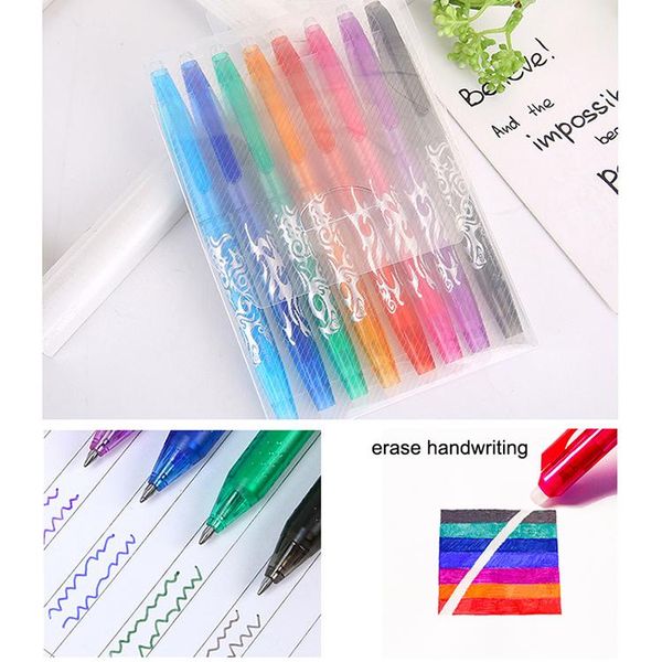 gel pens 8pcs/set erasable 0.5mm refills student creative writing drawing pen stationery supplies school office tools
gel pens 8pcs/set erasable 0.5mm refills student creative writing drawing pen stationery supplies school office tools