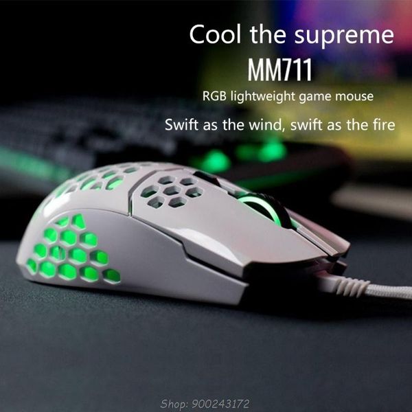 mm711 honeycomb shell gaming mouse 16000 dpi pixart pmw 3389 optical sensor colorful rgb backlit wired mice d19 20 dropship 
mm711 honeycomb shell gaming mouse 16000 dpi pixart pmw 3389 optical sensor colorful rgb backlit wired mice d19 20 dropship