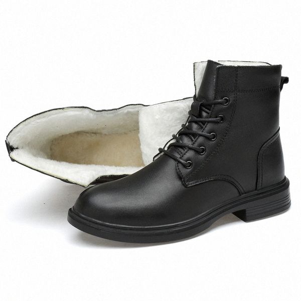 men's boots winter fur war snow boots quality 100% genuine leather shoes lace up leather boats men snow k3ew#, Black
men's boots winter fur war snow boots quality 100% genuine leather shoes lace up leather boats men snow k3ew#, Black