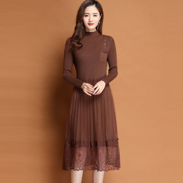 2021 new lace hem buttons women autumn winter sweater knitted a line ribbed slim elastic long sleeve lady bodycon midi es 4j2n, Black;gray
2021 new lace hem buttons women autumn winter sweater knitted a line ribbed slim elastic long sleeve lady bodycon midi es 4j2n, Black;gray