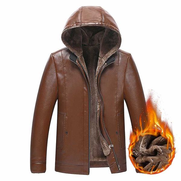 men's fur & faux est fashion hooded leather jacket men winter thicken jackets coats windproof male jaqueta couro masculina, Black
men's fur & faux est fashion hooded leather jacket men winter thicken jackets coats windproof male jaqueta couro masculina, Black