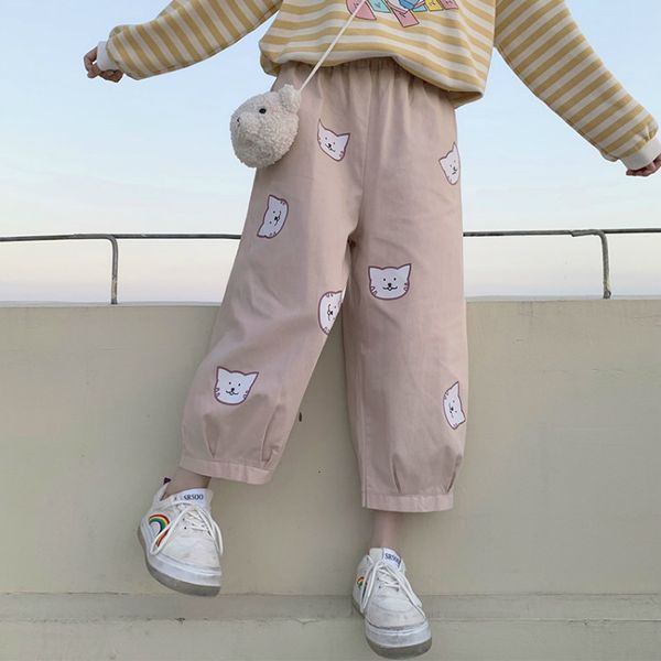 omen wild base pants high loose elastic waist casual student pant kawaii soft japanese girl beautiful cat impression w v63x, Black;white
omen wild base pants high loose elastic waist casual student pant kawaii soft japanese girl beautiful cat impression w v63x, Black;white