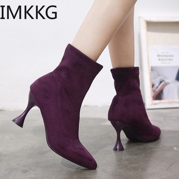 boots 2021 fashion women ankle pointed toe high heel stiletto soft suede slip-on boot purple black red cozy botas flock
boots 2021 fashion women ankle pointed toe high heel stiletto soft suede slip-on boot purple black red cozy botas flock