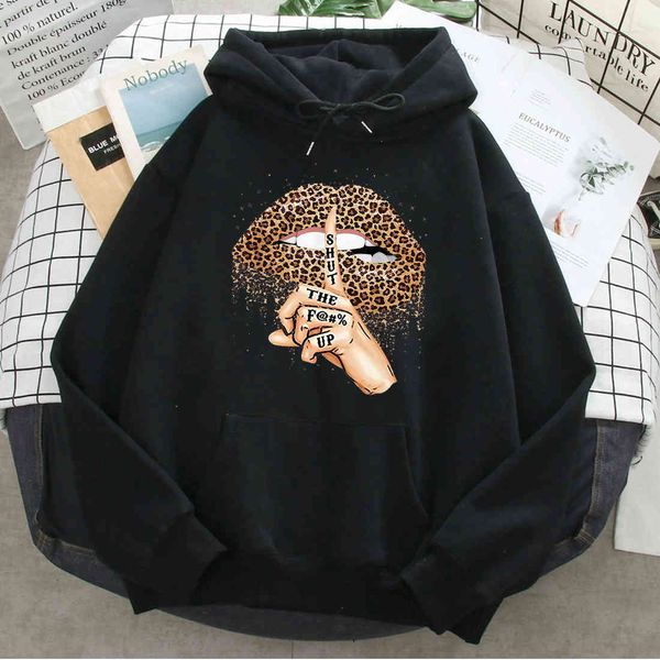 leopard lip hoodie women's loose fashion long sve hoodie men's wool pocket autumn new casual hip hop style hoodie, Black
leopard lip hoodie women's loose fashion long sve hoodie men's wool pocket autumn new casual hip hop style hoodie, Black
