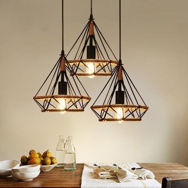 pendant lamps american retro lights creative diamond rope iron for clothing shop bar restaurant living room cafe
pendant lamps american retro lights creative diamond rope iron for clothing shop bar restaurant living room cafe