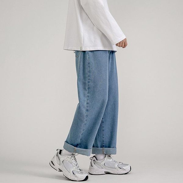 men's jeans fashion loose straight casual wide leg pants cowboy mans streetwear korean hip hop trousers spring summer, Blue
men's jeans fashion loose straight casual wide leg pants cowboy mans streetwear korean hip hop trousers spring summer, Blue