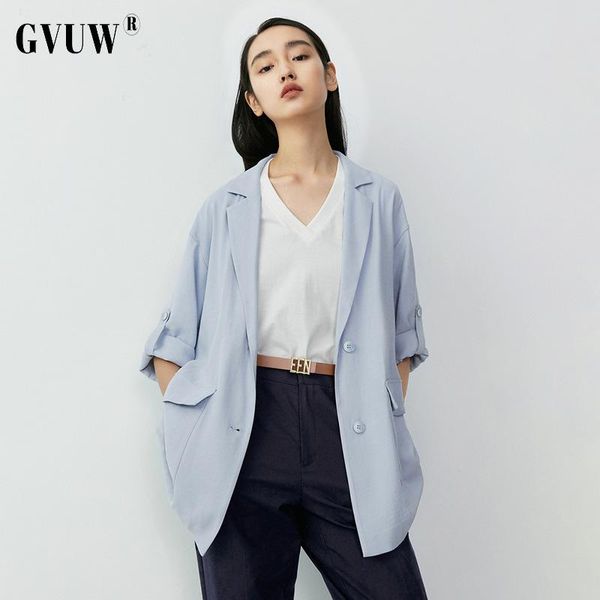 women's suits & blazers gvuw women blazer plazer 2021 summer fashion korean commuter 5-sleeve jacket temperament loose fit ai1180, White;black
women's suits & blazers gvuw women blazer plazer 2021 summer fashion korean commuter 5-sleeve jacket temperament loose fit ai1180, White;black