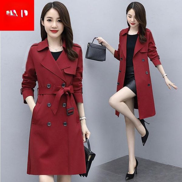 women's trench coats 2021 spring autumn women long windproof coat female double breasted slim outwear lady fashion windbreaker q9, Tan;black
women's trench coats 2021 spring autumn women long windproof coat female double breasted slim outwear lady fashion windbreaker q9, Tan;black