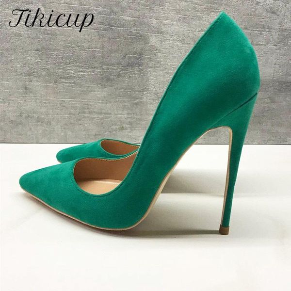 tikicup women solid green flock pointed toe high heels chic wedding shoes ladies sythenic suede fashion designer stiletto pumps, Black
tikicup women solid green flock pointed toe high heels chic wedding shoes ladies sythenic suede fashion designer stiletto pumps, Black