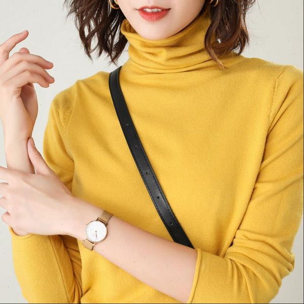 2021 autumn and winter new cashmere sweater women high collar pullover sweater pullover knitted wool sweater, White;black
2021 autumn and winter new cashmere sweater women high collar pullover sweater pullover knitted wool sweater, White;black