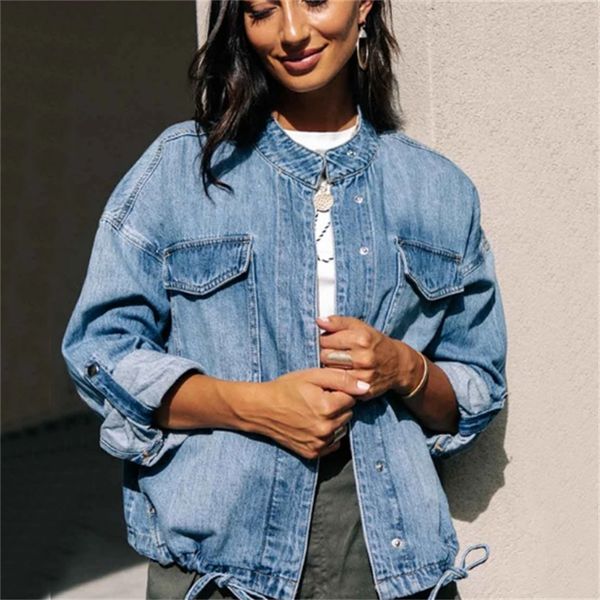 2021 new jeans jacket women autumn casual streetwear long sleeve stand collar denim jackets for womens 93c8, Black;brown
2021 new jeans jacket women autumn casual streetwear long sleeve stand collar denim jackets for womens 93c8, Black;brown
