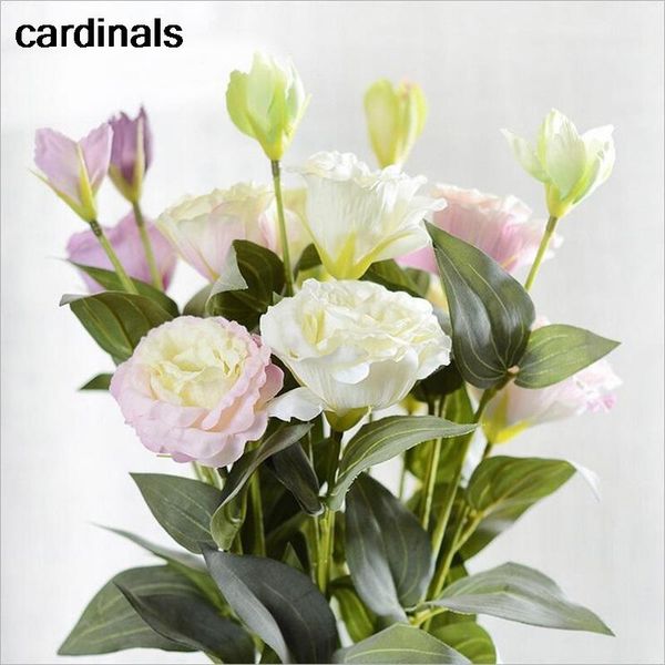 1 pcs fake flowers european artificial flower 3 heads lisianthus eustoma christmas wedding party decorative house 5 colors
1 pcs fake flowers european artificial flower 3 heads lisianthus eustoma christmas wedding party decorative house 5 colors