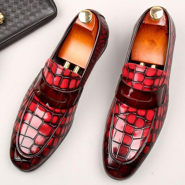 dress shoes embossed leather business men black blue red slip-on wedding england trendy casual office work
dress shoes embossed leather business men black blue red slip-on wedding england trendy casual office work