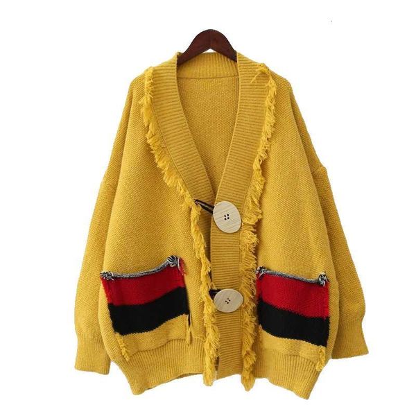2021 new cardigan coreano malha cardigans camisola feminina com decote em v solta elegaht thicked pull femme estampado curto casaco 848g, White;black
2021 new cardigan coreano malha cardigans camisola feminina com decote em v solta elegaht thicked pull femme estampado curto casaco 848g, White;black