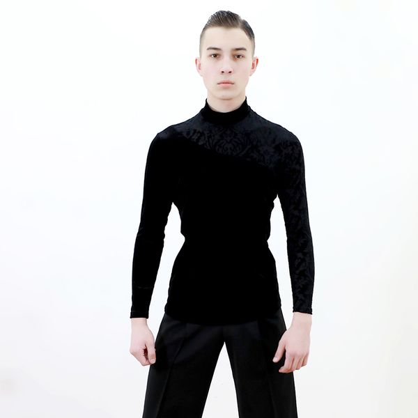 2021 male latin dancing high collar black velvet men winter practice wear ballroom tango competition shirt 2187, Black;red
2021 male latin dancing high collar black velvet men winter practice wear ballroom tango competition shirt 2187, Black;red