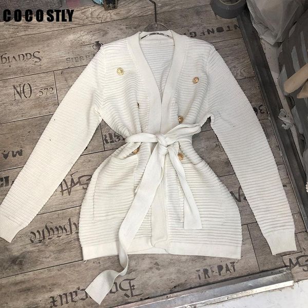 women's knits & tees women cardigan pull loose sweater belt collect waist temperament double breasted long sleeve v-neck knitted oversi, White
women's knits & tees women cardigan pull loose sweater belt collect waist temperament double breasted long sleeve v-neck knitted oversi, White