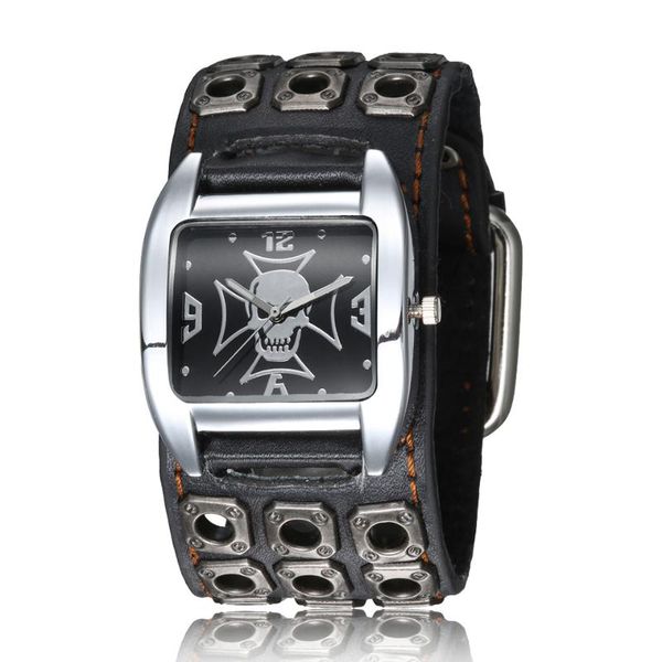 wristwatches cool skull men watch for fashion rivet skeleton big dial men's wrist watches punk rock singer male quartz wristwatch, Slivery;brown
wristwatches cool skull men watch for fashion rivet skeleton big dial men's wrist watches punk rock singer male quartz wristwatch, Slivery;brown