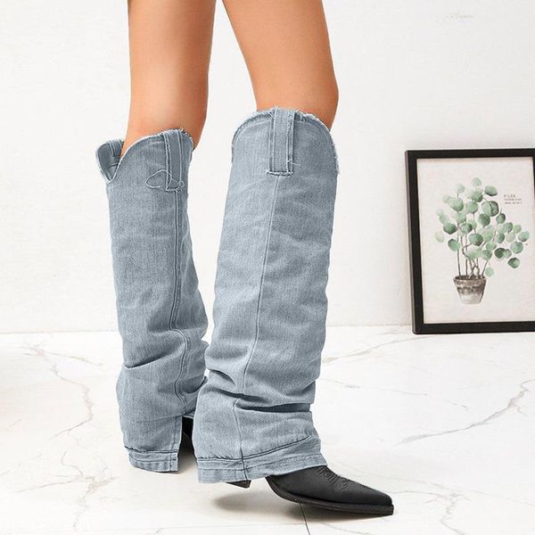 boots women fashion pointed toe high thick heel thin denim rider cowboy ladies autumn winter shoes d922#, Black
boots women fashion pointed toe high thick heel thin denim rider cowboy ladies autumn winter shoes d922#, Black