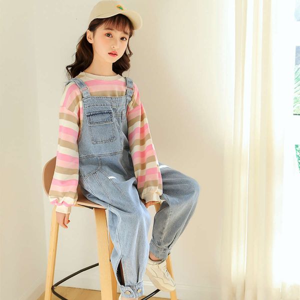 suspenders children's striped long sleeve t-shirt cotton girls' women's korean small suit8ayz, Blue
suspenders children's striped long sleeve t-shirt cotton girls' women's korean small suit8ayz, Blue
