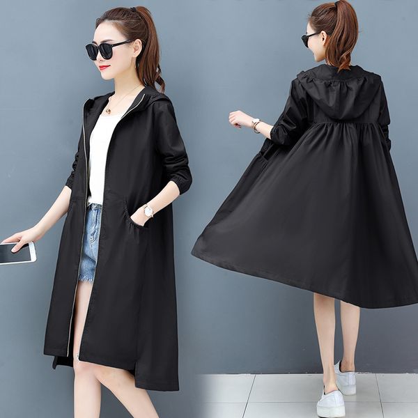 korean fashion hooded trench 2021 spring autumn new sleeve plus size long coat black windbreaker women overcoat evdw, Tan;black
korean fashion hooded trench 2021 spring autumn new sleeve plus size long coat black windbreaker women overcoat evdw, Tan;black