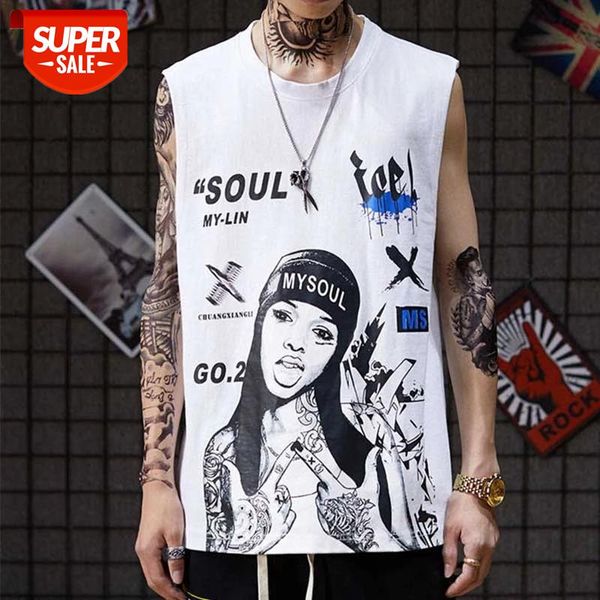 2020 New Summer Breathable Vest Men's Loose Sleeveless T-shirt All Matching Ins Style Of Sports Fitness Trend Hip Hop Ruffled #pY05, White;black
2020 New Summer Breathable Vest Men's Loose Sleeveless T-shirt All Matching Ins Style Of Sports Fitness Trend Hip Hop Ruffled #pY05, White;black