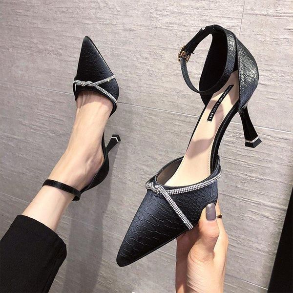 dress shoes 2021 spring female sandals all-match stiletto high heels pointed toe, Black
dress shoes 2021 spring female sandals all-match stiletto high heels pointed toe, Black