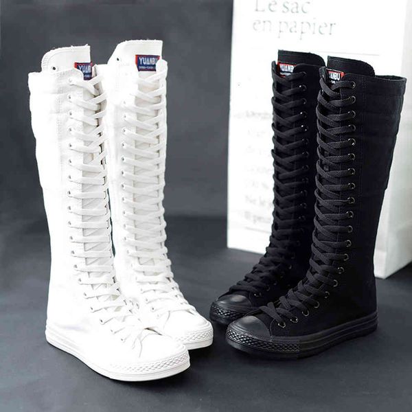boots lent herfst women canvas casual high shoes long lace-up rits comfortable plate laarzen sneakers, Black
boots lent herfst women canvas casual high shoes long lace-up rits comfortable plate laarzen sneakers, Black