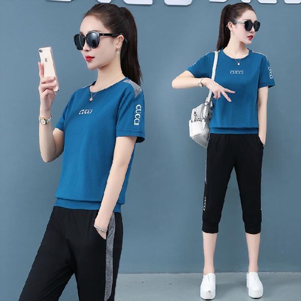 casual two piece set womens pants short sleeved sports summer running cropped and trousers suit blue purple red black clothes, White
casual two piece set womens pants short sleeved sports summer running cropped and trousers suit blue purple red black clothes, White