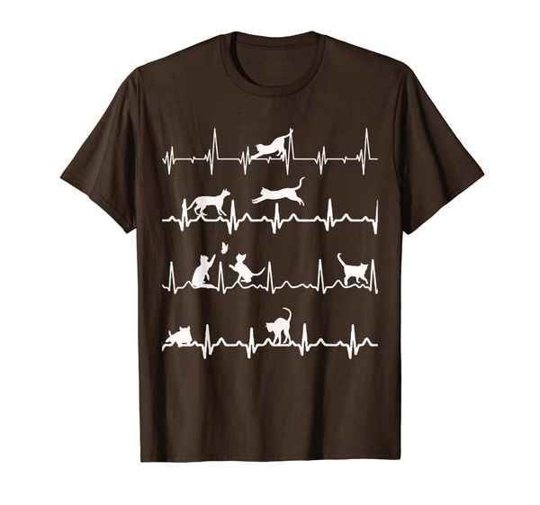 funny cat heartbeat t-shirt cat lovers gift for men women, White;black 
funny cat heartbeat t-shirt cat lovers gift for men women, White;black
