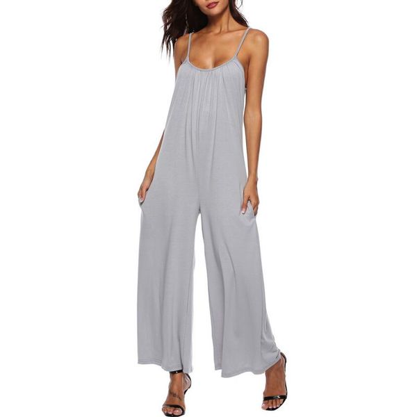 women's jumpsuits & rompers summer women culottes strap wide leg loose long pants trousers jumpsuit romper, Black;white
women's jumpsuits & rompers summer women culottes strap wide leg loose long pants trousers jumpsuit romper, Black;white