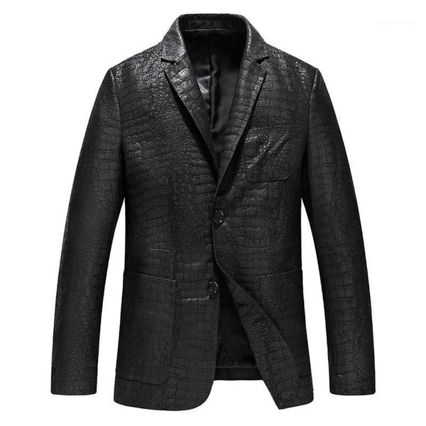 men's leather & faux autumn and winter jacket short korean slim sheepskin suit motorcycle, Black
men's leather & faux autumn and winter jacket short korean slim sheepskin suit motorcycle, Black