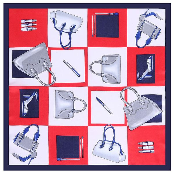 scarves pobing 100% silk scarf woman bags pattern small square luxury bandanas hijab foulards lady tie headband 53x53cm, Blue;gray
scarves pobing 100% silk scarf woman bags pattern small square luxury bandanas hijab foulards lady tie headband 53x53cm, Blue;gray