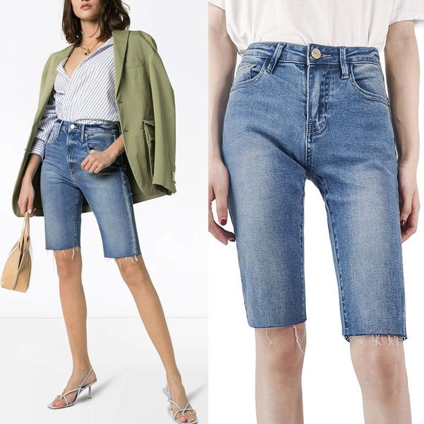 women's jeans women 2021 spring and summer ladies solid color stitching denim pants or five-point, Blue
women's jeans women 2021 spring and summer ladies solid color stitching denim pants or five-point, Blue