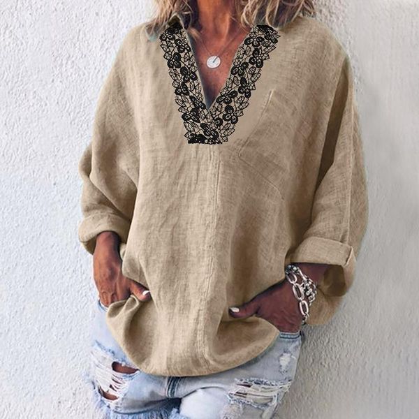 women's t-shirt 2021 long sleeve plus size s-5xl solid casual lace patchwork v-neck loose female summer leisure, White
women's t-shirt 2021 long sleeve plus size s-5xl solid casual lace patchwork v-neck loose female summer leisure, White