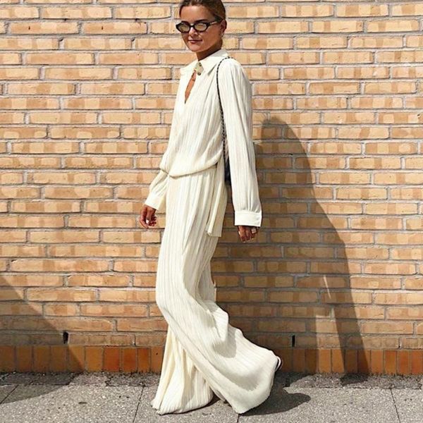 yiciya beige pleated 2 piece set wide leg pants women's pants fashion 2021casual loose trousers office lady elegant long palazzo, Black;white
yiciya beige pleated 2 piece set wide leg pants women's pants fashion 2021casual loose trousers office lady elegant long palazzo, Black;white