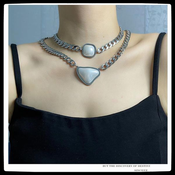 chains sexmara 2021 punk hip hop pearl titanium steel cuba necklace personality for women couple girls men party jewelry, Silver
chains sexmara 2021 punk hip hop pearl titanium steel cuba necklace personality for women couple girls men party jewelry, Silver