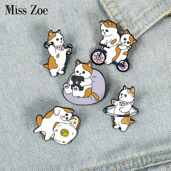 funny cats enamel pin custom cat egg bike dumbbells sports brooches bag lapel pin cartoon badge jewelry for kids friendsdio chan contact, Gray
funny cats enamel pin custom cat egg bike dumbbells sports brooches bag lapel pin cartoon badge jewelry for kids friendsdio chan contact, Gray