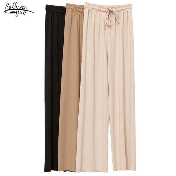 women's pants & capris fashion khaki women high waist trousers loose summer soft silk full length slacks black wide leg 16393, Black;white
women's pants & capris fashion khaki women high waist trousers loose summer soft silk full length slacks black wide leg 16393, Black;white