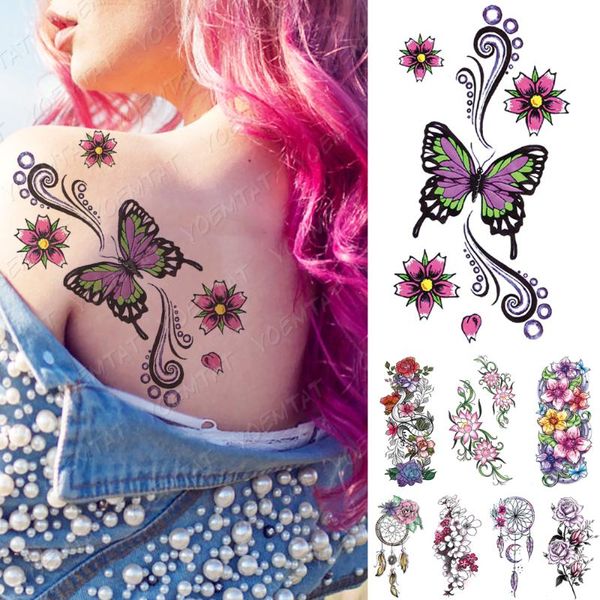 temporary tattoos waterproof tattoo sticker butterfly sakura dreamcatcher rose flowers body art arm fake sleeve tatoo women men
temporary tattoos waterproof tattoo sticker butterfly sakura dreamcatcher rose flowers body art arm fake sleeve tatoo women men