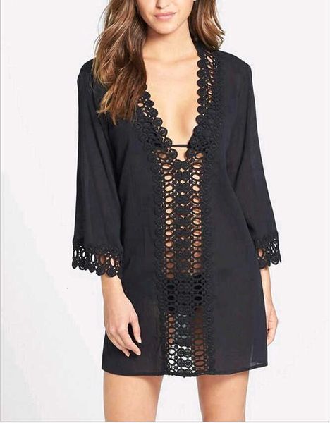 bikinis cover up lace crochet swimwear flower v-neck uv-protection beach dress plus size beachwear sale, White;black
bikinis cover up lace crochet swimwear flower v-neck uv-protection beach dress plus size beachwear sale, White;black