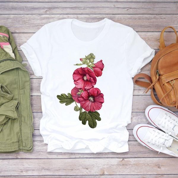 women floral short sleeve flower clothing casual 90s cute lady t-shirts womens graphic t shirt ladies female tee t-shirt, White
women floral short sleeve flower clothing casual 90s cute lady t-shirts womens graphic t shirt ladies female tee t-shirt, White
